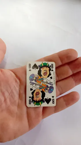 mini carta angus young ac/dc coleção pop rocky 1979 made in germany raridade