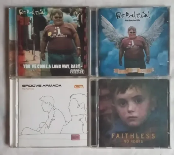 Lote 4 CDs Música Eletrônica (Fatboy Slim / Groove Armada / Faithless