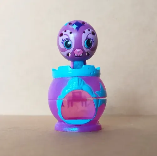 brinquedo - Zoobles #199 Clambert + casinha #53 Pepper (usado)