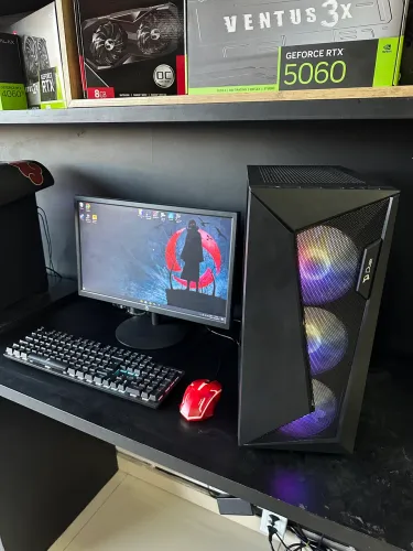 Pc Gamer Ryzen 5 5600gt 16 de ram Ssd 480 monitor 20 polegadas