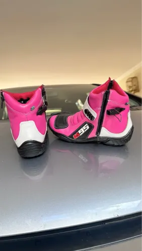 Botas de Moto Rosa AS95