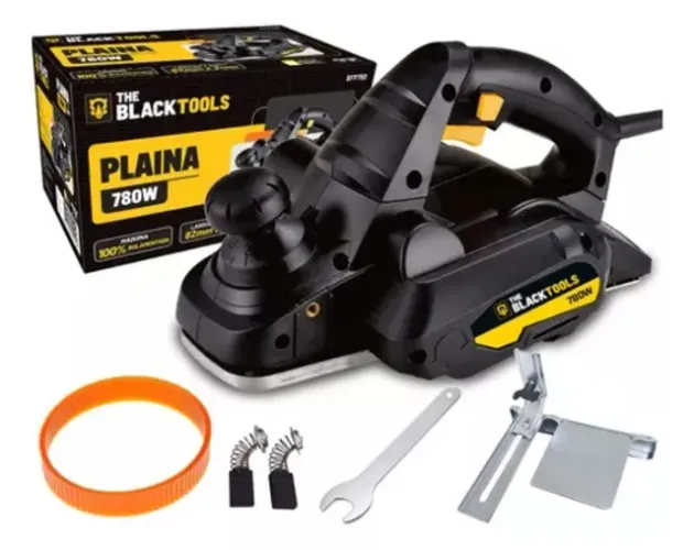 Plaina Elétrica Profissional Manual 780w 82mm - The Black Tools