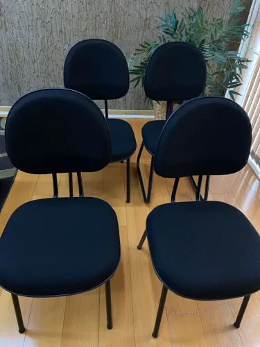 Kit 4 cadeiras escritório / recepção 