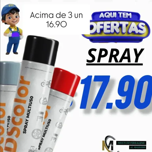 Spray preto ,bco, cinza 17.90 entregamos.