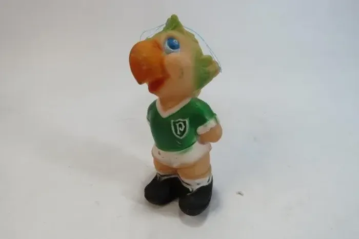ANTIGO MASCOTE PERIQUITO DO PALMEIRAS - feito em borracha / vinil. Pintura original. O ant