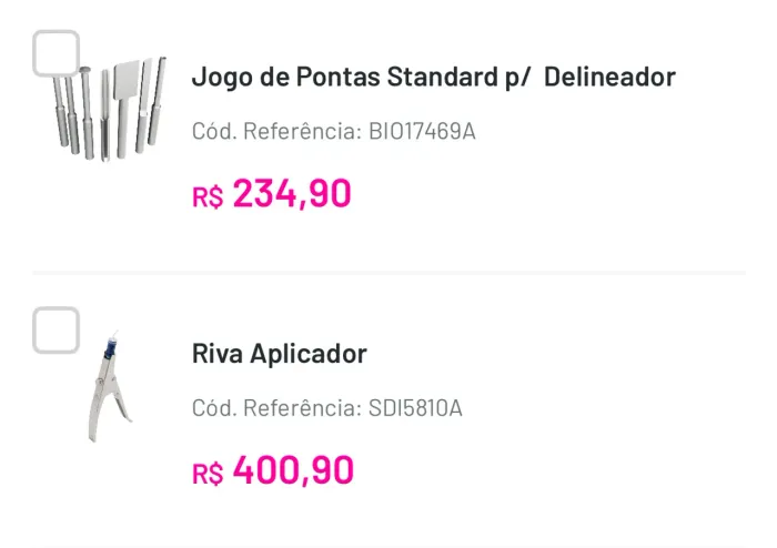 Jogo de Pontas Standard p/ Delineador e Riva Aplicador