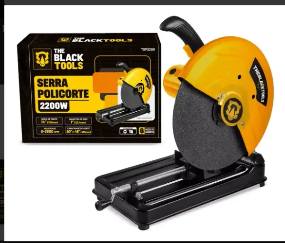 Serra Rápida Policorte Portátil 14 Pol Tsp2200 2200w 127v The Black Tools Serra Rápida Pol