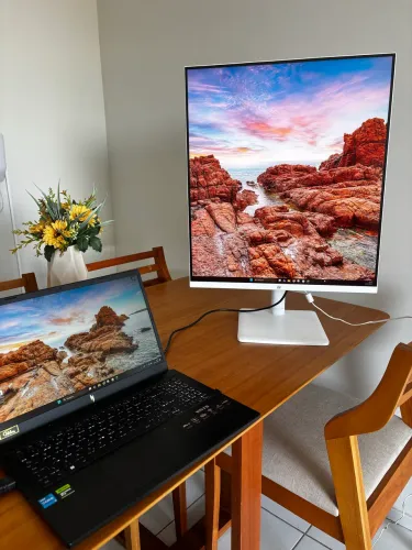 Monitor Elements 2030 XTI Pro Display Branco 28' Dupla Tela NanoIPS HDR10