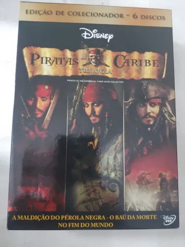Box Dvds Trilogia Piratas do Caribe - 3 Filmes 6 discos
