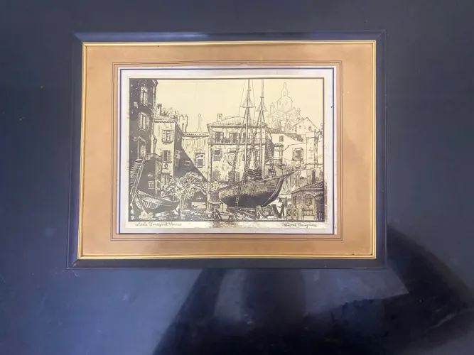Quadro Antigo - Little Boatyard Venice