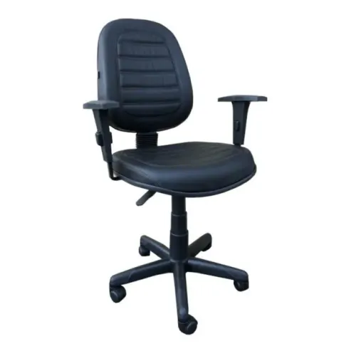 Cadeira Diretorzinha Costurada Giratória Braços Reguláveis Conforto Ergonômico 32988