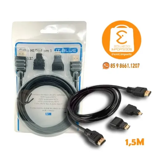 Cabo HDTV 4 em 1 com 1,5 Metros LE-6623