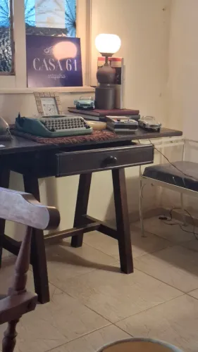 Escrivaninha antiga Madeira Maciça Gaveta 