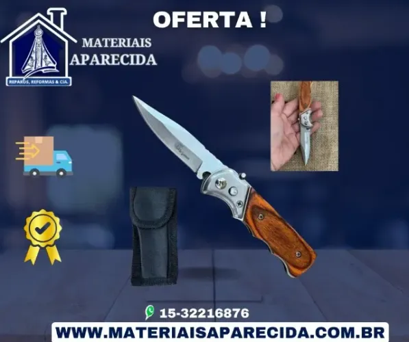Canivete Estreito Automatico C/ Bainha SQ 3984