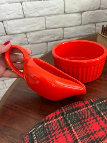 Conjunto Novo Molheira e Ramekin em Cerâmica