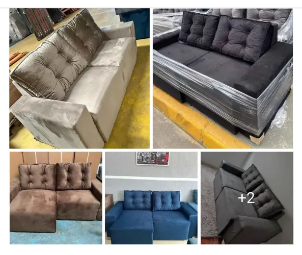 Sofá Tokyo Retrátil Tecido Premium Cristal Suede - 2 Lugares