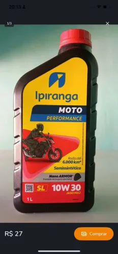 Óleo para moto Ipiranga Moto Performance