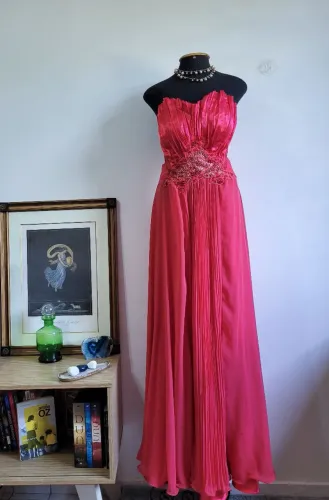 Vestido de Festa Longo Rosa Elegante