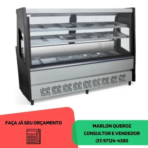 Balcão de Açougue Avícola 2M Polar Preto 220v