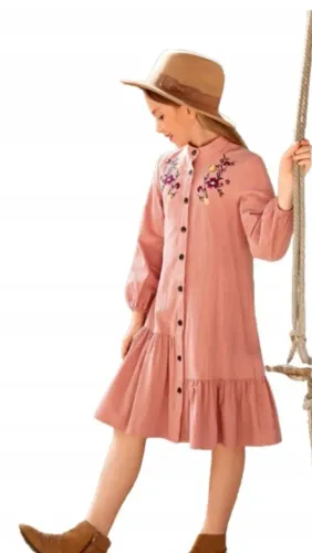 Vestido P com Bordado Floral estilo campestre somente sem etiqueta