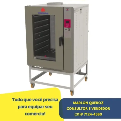 Forno Turbo A Gás 8 Esteiras Progás Novo