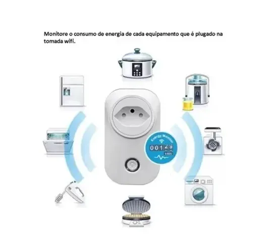 Tomada Inteligente Alexa Smart Plug Rsmart Wifi 10a Comp. Alexa
