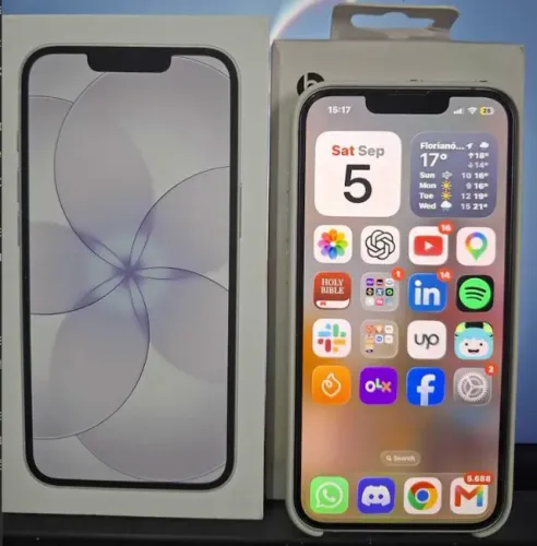 iPhone 17e 256GB Branco | Anatel | NF Apple | 100% Bateria | Impecável