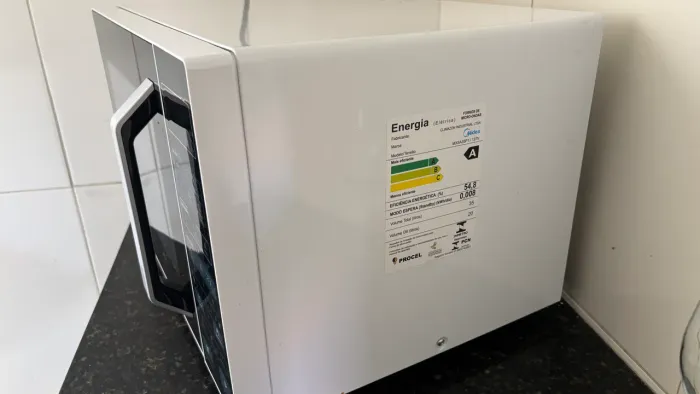 Micro-ondas 35L Branco Porta Preta SmartPlate Midea MXSA35P1 - 127v