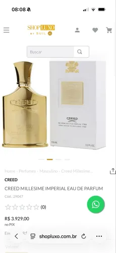Creed unissex Millesime imperial 100ml