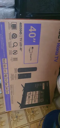 TV, FOGÃO, FRIGOBAR E CONJ. MESA COM CADEIRAS TUDO NOVO NA CAIXA SEM USO.