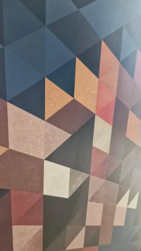 QUADRO GEOMÉTRICO ABSTRATO | MOLDURA FLUTUANTE PRETA