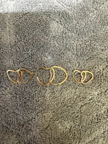 Trio coração em ouro 18k