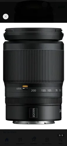 Vendo lente nikon Z 24/200 semi nova valor 5.000
