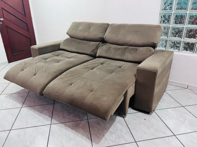 Sofá retrátil articulado quebra galho. Desapego, alguns detalhes de uso