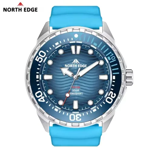 Relógio North Edge Triton Energia solar Azul 