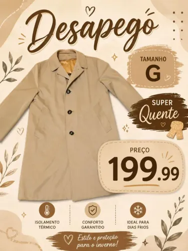 Casaco Tamanho G Feminino 