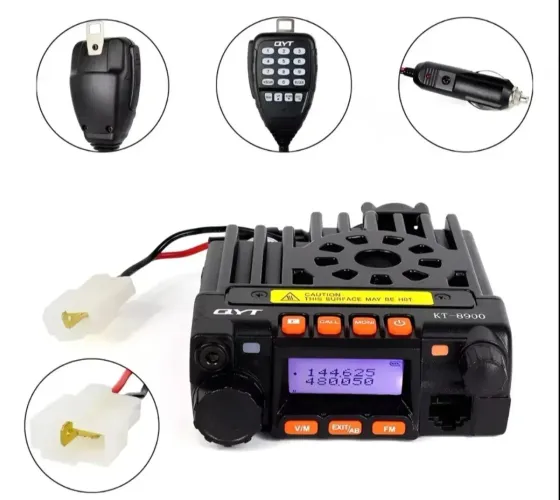 Radio kt 8900 VHF UHF 200 canais novo na caixa, para veículos e barcos.