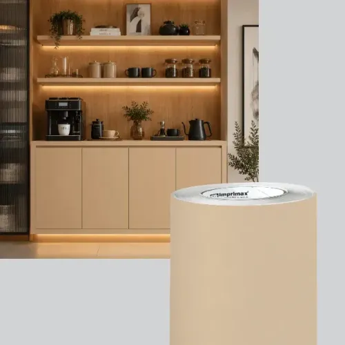 Adesivo Envelopamento Móveis Fórmica Areia (1,22m x Quase 4m) Imprimax