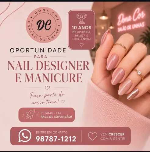 Vaga para nails design e manicure 