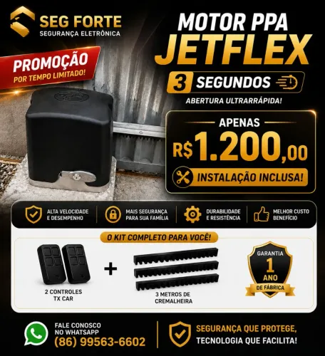 PROMOÇÃO MOTOR PPA JETFLEX 3 SEGUNDOS 