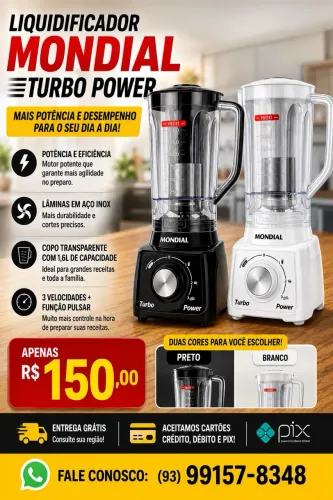 Liquidificador Mondial Turbo