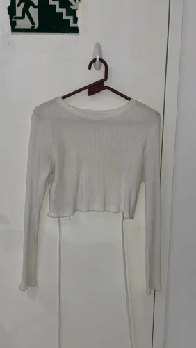 blusa costa nua shein branca
