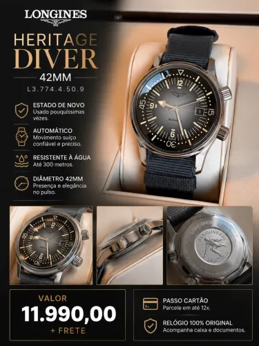 Longines HERITAGE DIVER 42MM L3.774.4.50.9