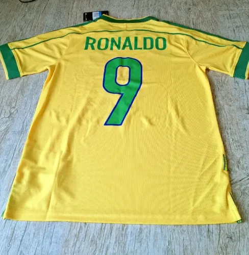 Camisa Brasil Copa 1998 Ronaldo 9 Tamanho M