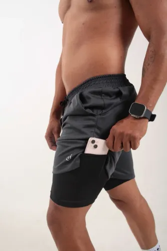 Short duplo masculino