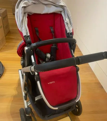 Carrinho UPPAbaby Vista Duplo Completo - 2 Cadeirinhas + Moisés