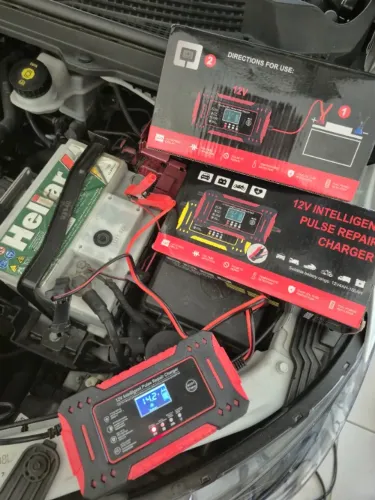 Carregador Inteligente 12V 6A com Reparo de Bateria e Display LCD | Frete Grátis e Cartão