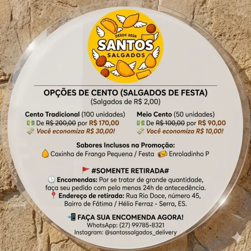 Salgados, coxinha, enroladinho, Centro de salgados e etc