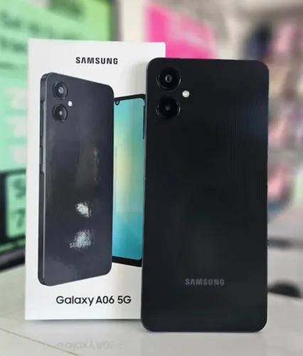 Celular Novo 5G Barato - Samsung A06 Preto - 128Gb/4Ram