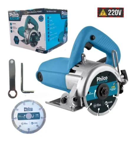 Makita serra marmore profissional 1500W-220V Philco Force com disco Diamantado 